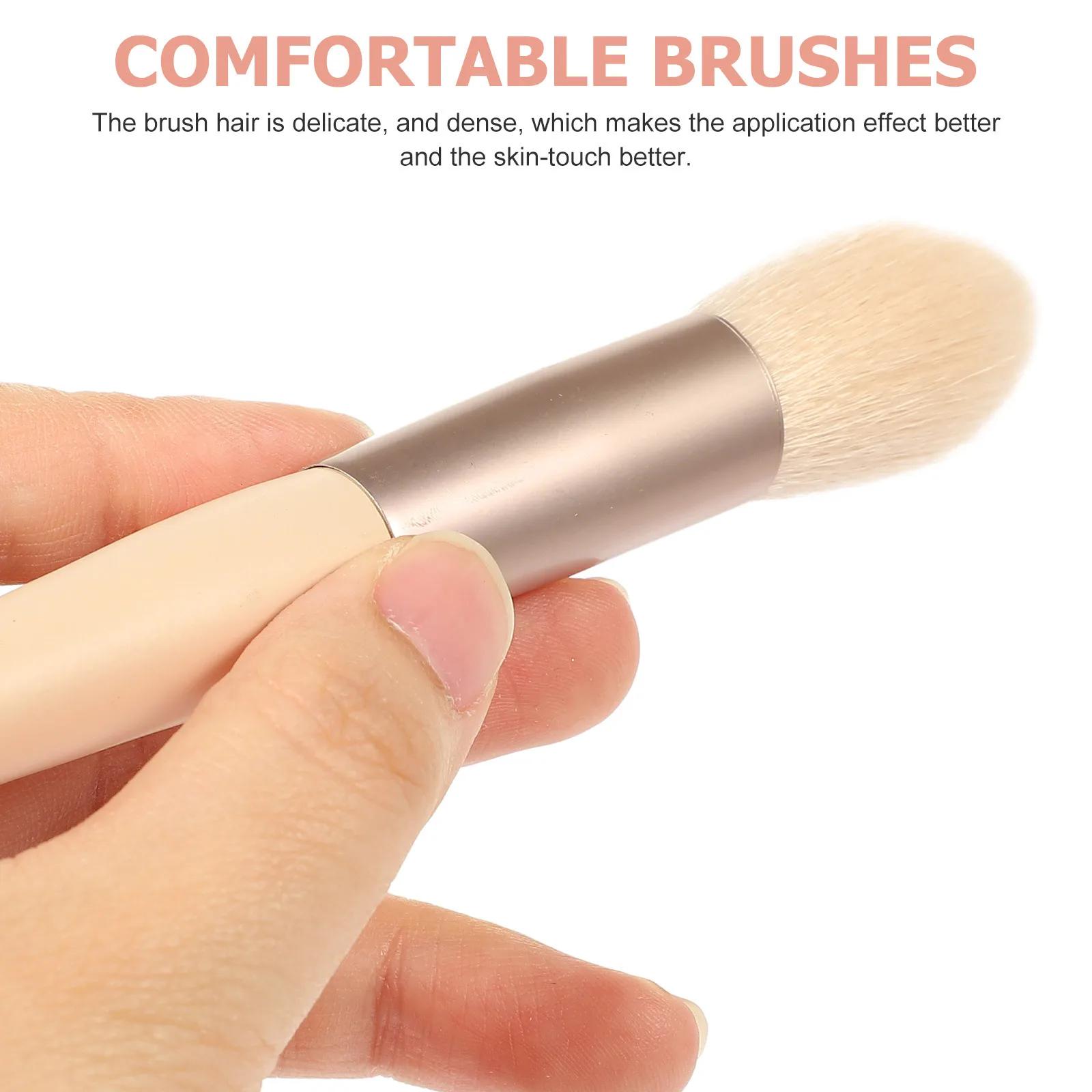 1 Juego de brochas de maquillaje profesional, cerdas sintéticas flexibles para colorete en polvo, sombra de ojos, herramientas de belleza facial, viaje portátil