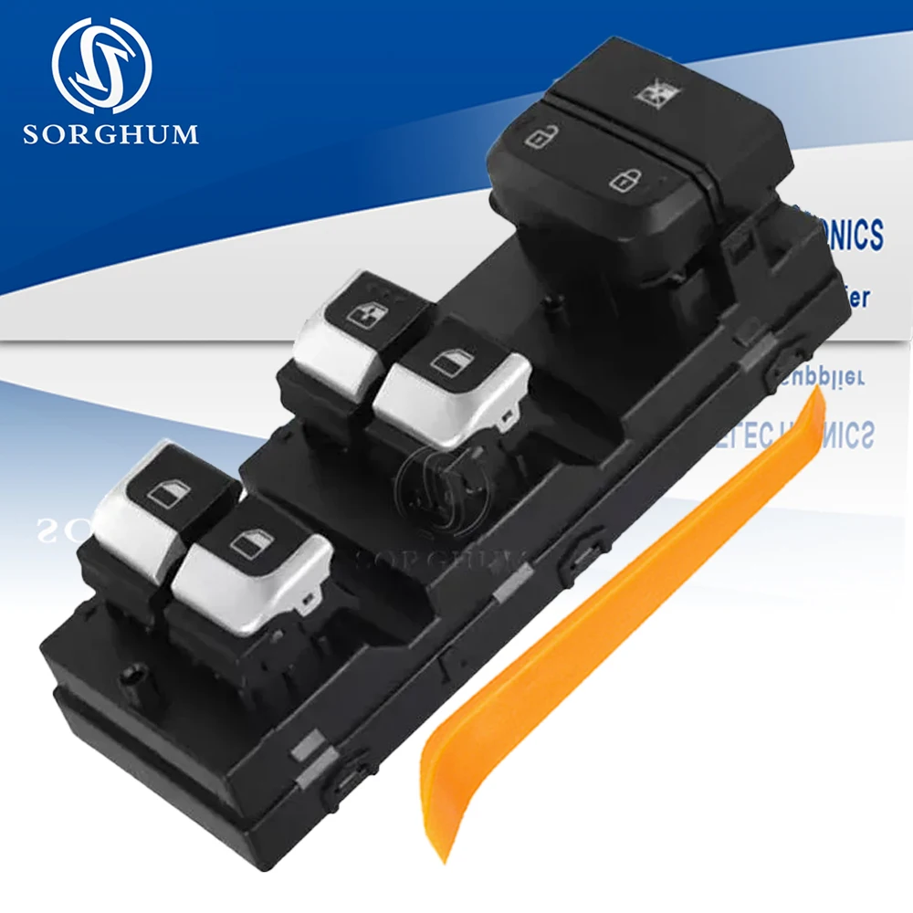 

93571-H0100CA Front Left Window Lefter Control Switch with Red Light For Kia For Rio 2017 2018 2022 93571-H0100 93571-H0100CA