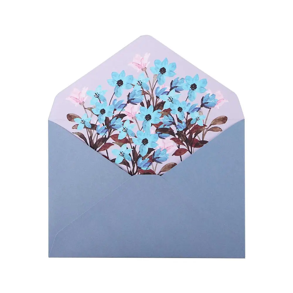 Lovely Valentine's Day Invitation Letter Pad Birthday Party Gift Greeting Card Writing Paper Letter Paper Flowers Envelope