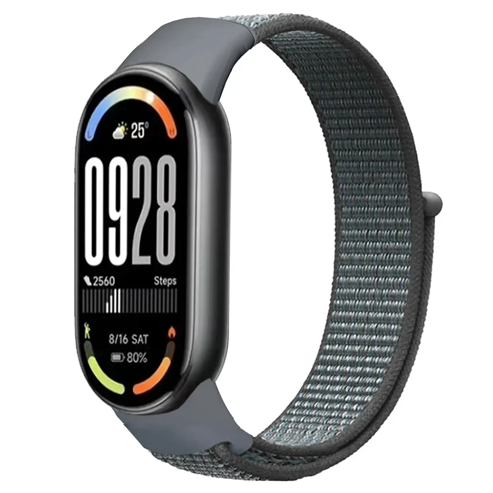 Nylon-Schlaufenarmband für Xiaomi Mi Band 10 9 8, atmungsaktives Sportarmband, Armband für Mi Band 10 9 8 Correa-Zubehör