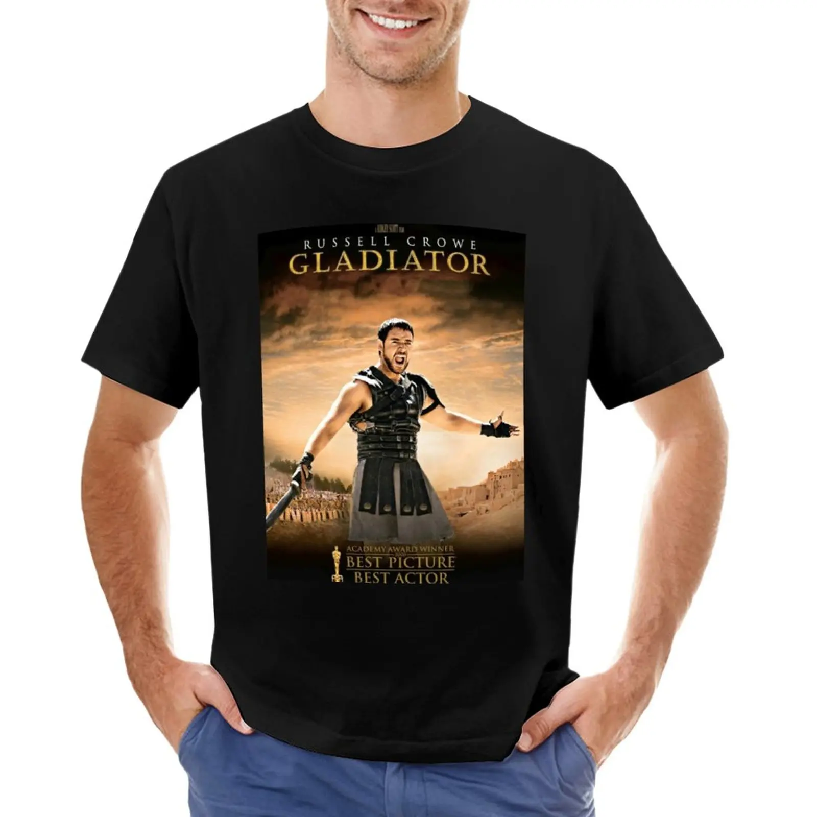 

Gladiator Movie T-Shirt heavyweight t shirts Short sleeve aesthetic clothes summer clothes mens white t shirts