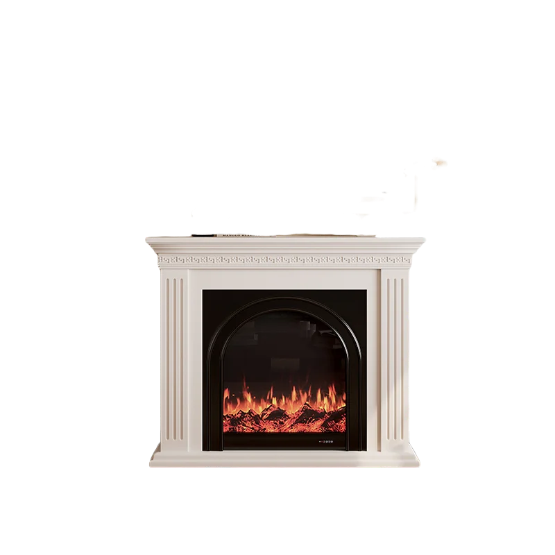 French simulated fire decoration fireplace frame, European carved retro heating fireplace porch storage