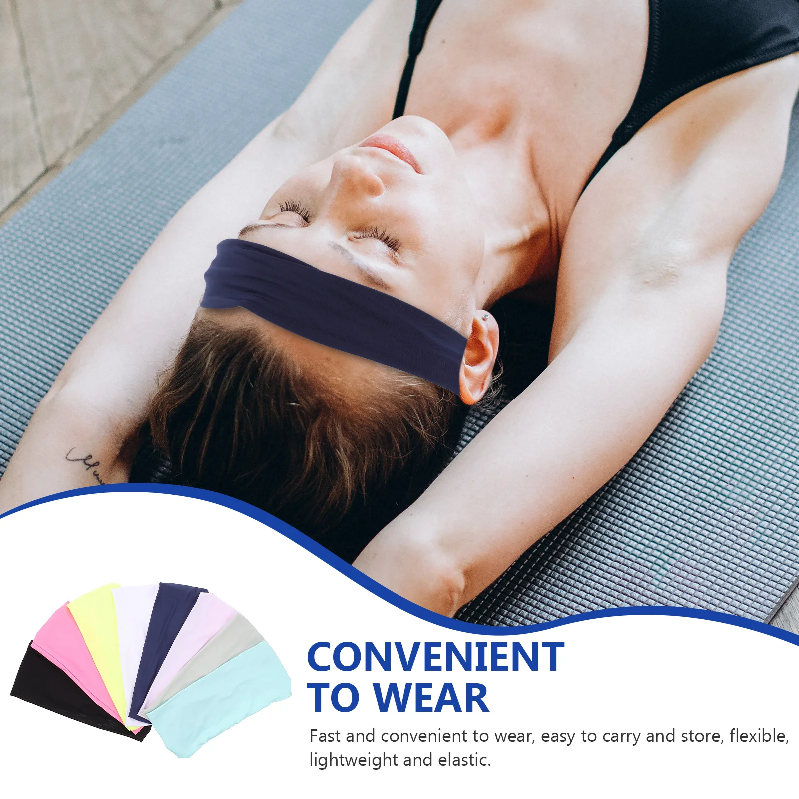 

8Pcs Sweat Headband High-Grade Material Non-Slip Comfortable Fit for Running Workout Gym Yoga Sports Supply