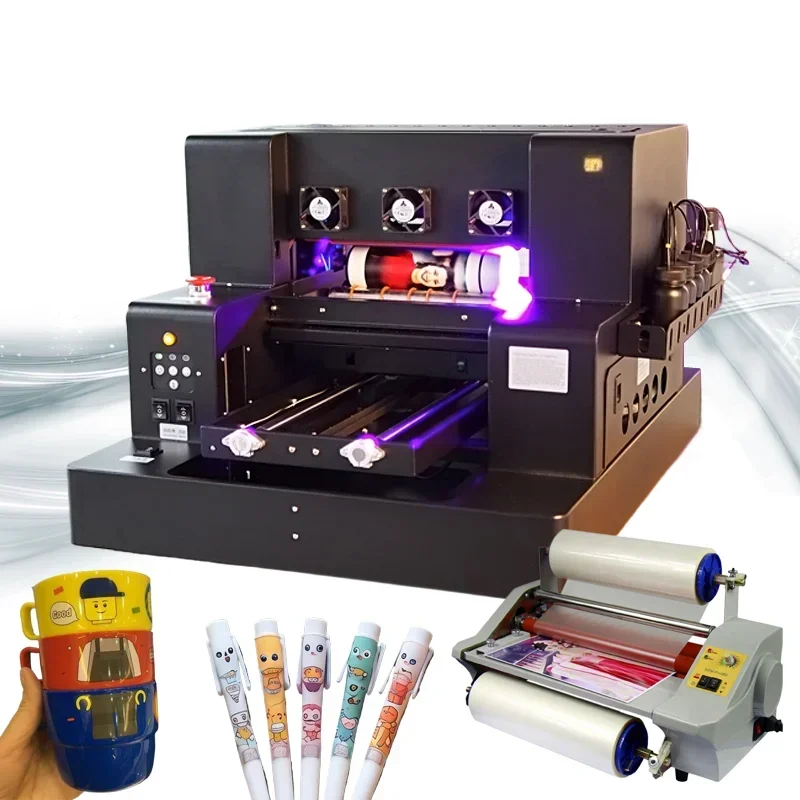 Soan A3 UV DTF printer  machine  flatbed UV dtf Printer for phone case pen mug bottle glass wood metal acrylic