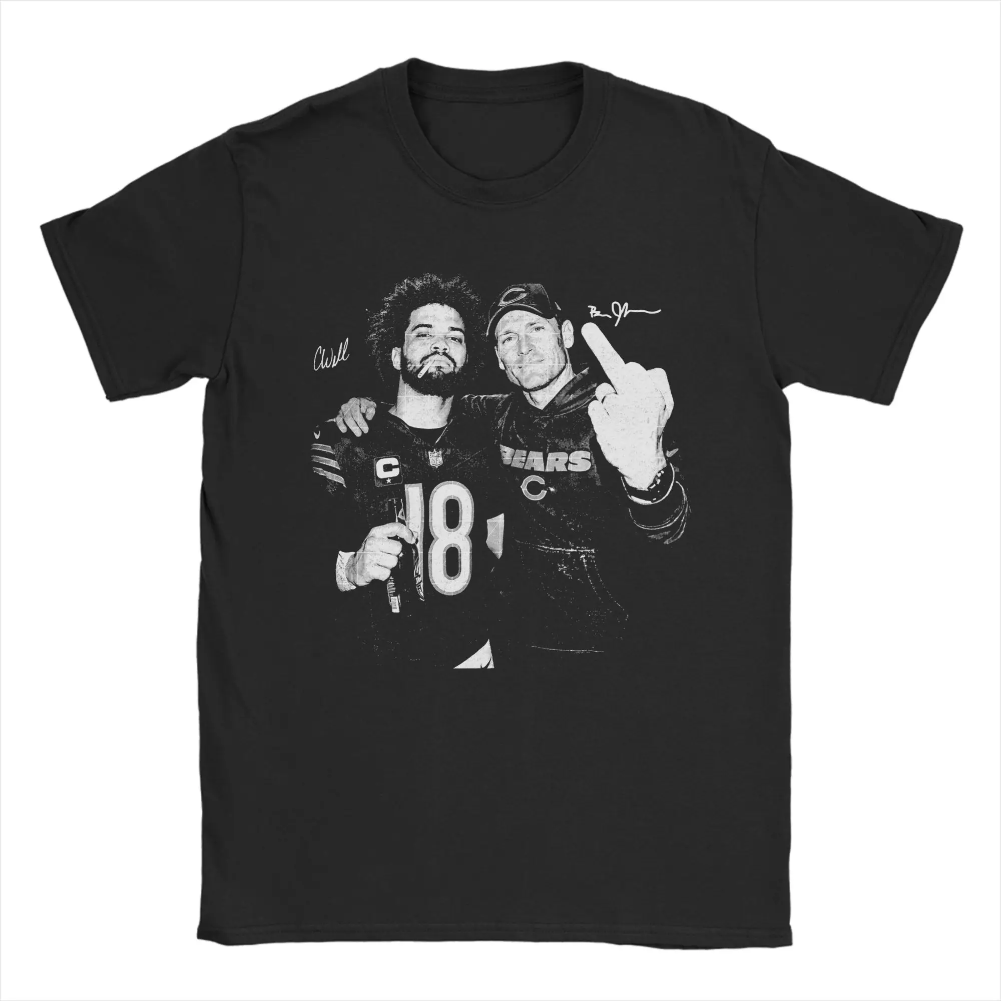 Camiseta para hombre con estampado de Caleb Williams y Ben Johnson. Ropa de algodón, estilo hipster, manga corta, cuello redondo. Ideal como regalo.