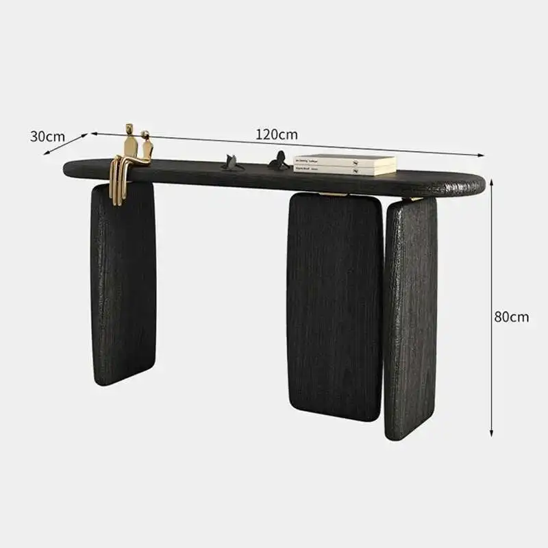 

Creative Solid Wood Console Tables Simple Living Room Furniture Entrance Console Light Luxury Home Modern Designer Porch Cabinet