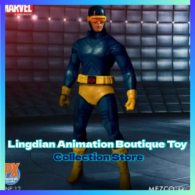 متوفر في المخزون MEZCO Ant Marvel X-Men Cyclops LED متوهجة PX طبعة محدودة نموذج الهاتف المحمول جنود فانتوم لعبة جمع هدية