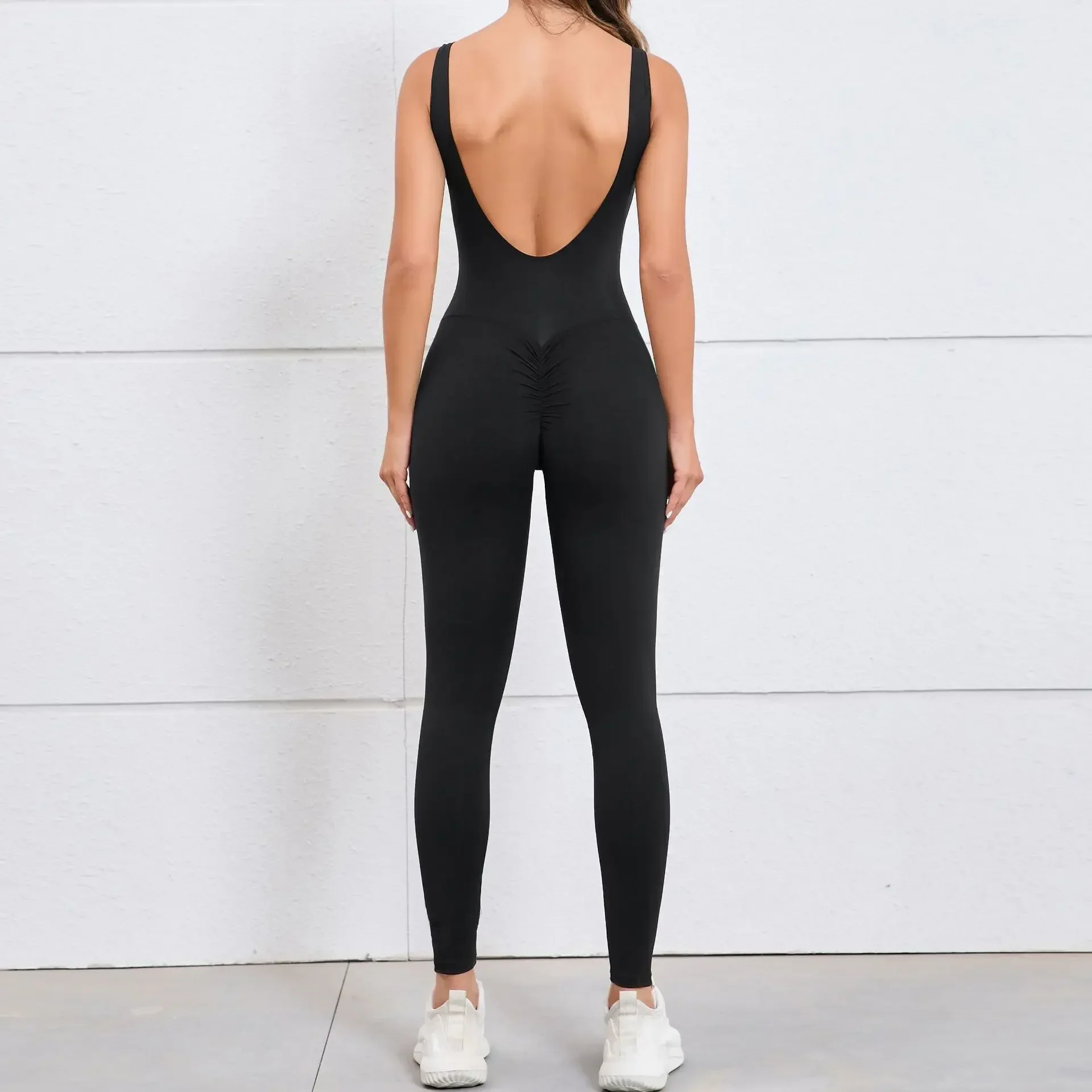 Sexy Gym Jumpsuit Women Padding Sports Overalls for Women Tracksuit 2024 Push Up Monos Para Mujer Gray Black Red Coffee Navy New