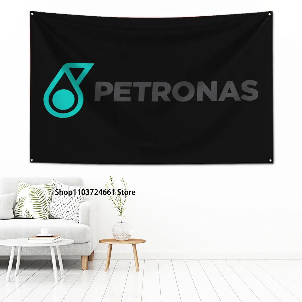 2024 Petronas olio lubrificante bandiera poliestere stampa digitale Banner per Garage Wall Art Out Door Decoration