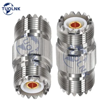 PL259 UHF Coax Adapter Cable Gender Changers SO239 Coax Connector Female to Female Coaxial Adapter for CB Radio Antenna 2PCS