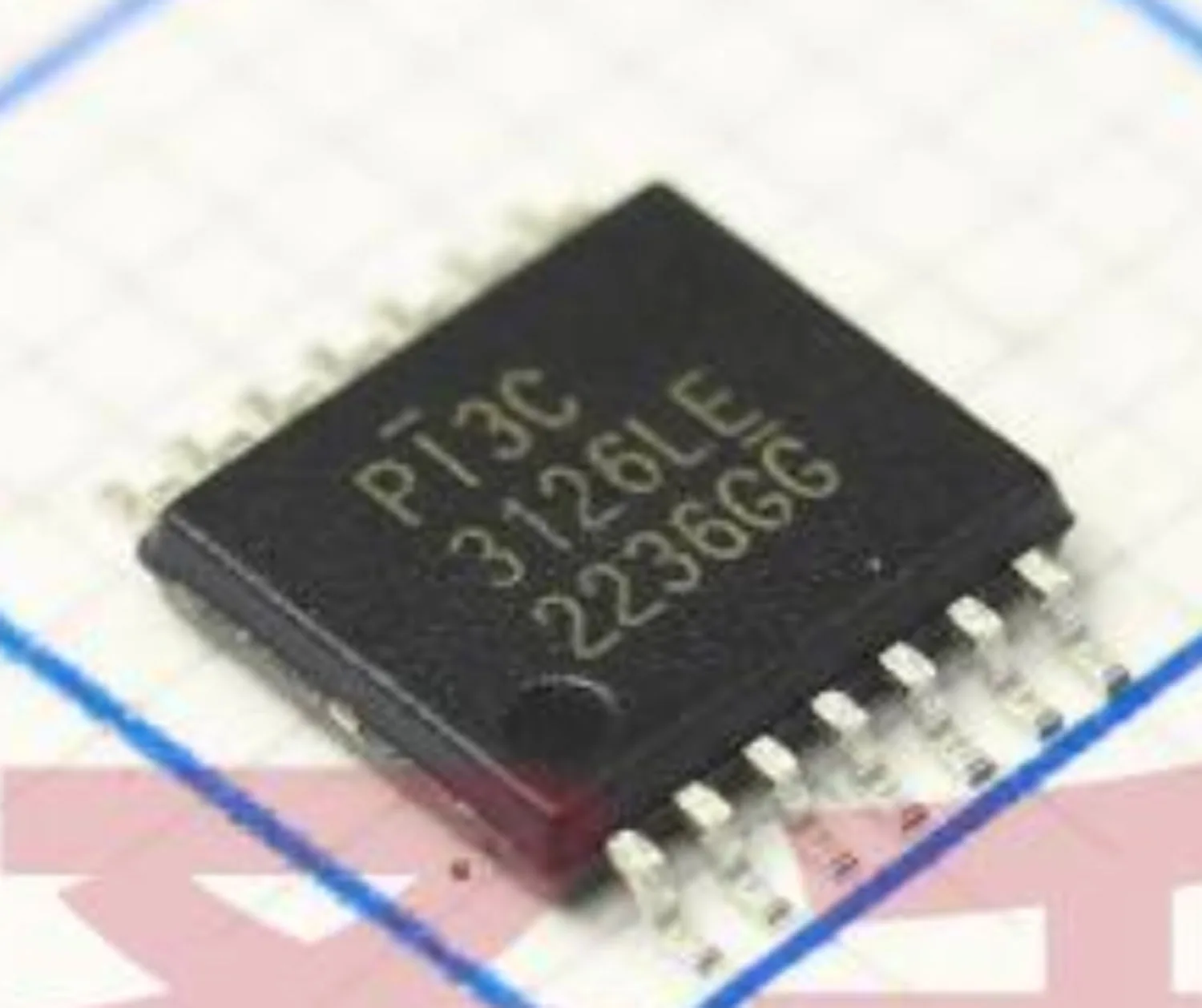 10PCS Original，2.5V/3.3V, High Bandwidth, Hot Insertion,4-Bit, 2-Port Bus Switch with Individual Enables。TSSOP-14：PI3C3126LEX