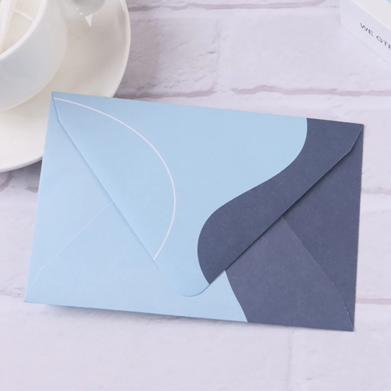 50pcs/lot Blue Green Envelope High-grade Small Business Supplies Invitations Postcards Giftbox Paper Message Wedding Envelopes