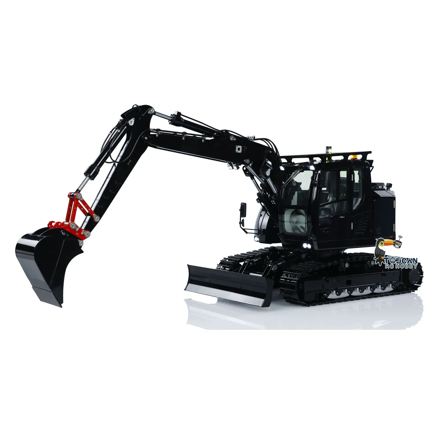 LR914 Metalowa Koparka Hydrauliczna RC 1/14 Zdalnie Sterowana Koparka Model RTR 5-drogowy Zawór Pojazd Budowlany ST8 Radio Bateria