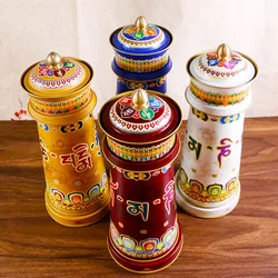 Tibetan Buddhist Supplies Tang Duokuluo Five-element Prayer Wheel Electric Yellow God Wealth Green Tara Prayer Wheel Feng Shui