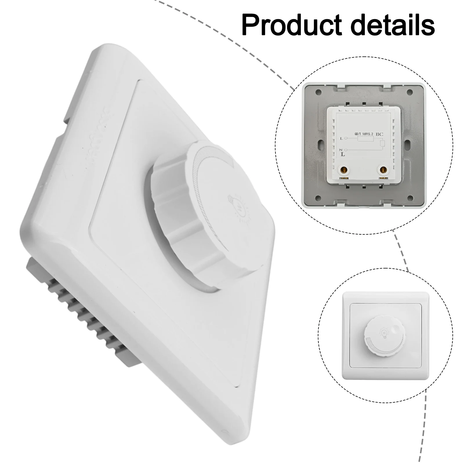 Adjustable Brightness 1-Gang Dimmer Precision Brightness Control Robust Performance Accessory Cozy Dinner Lighting