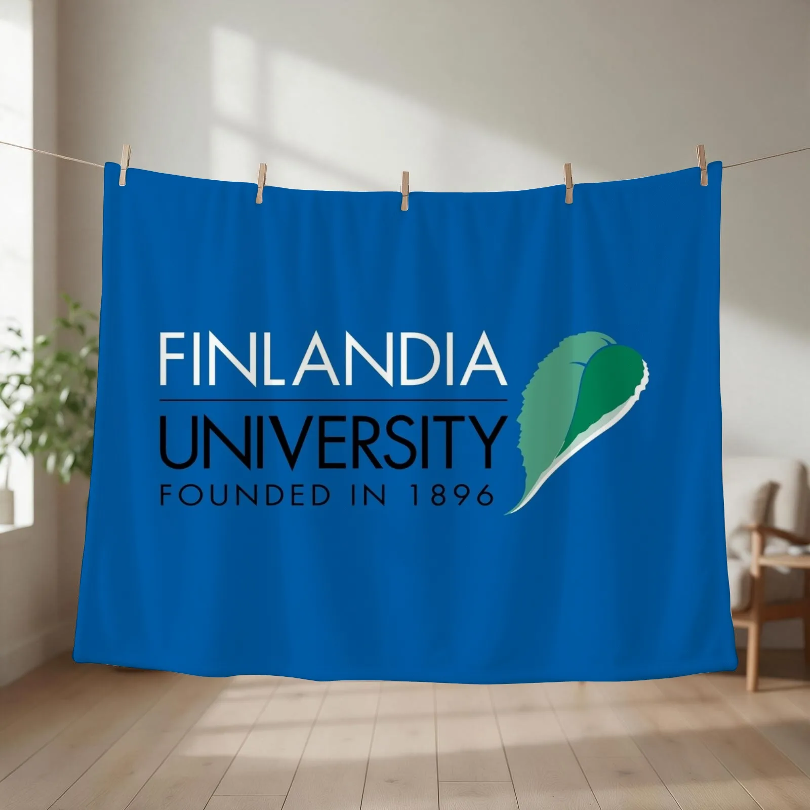 Finlandia University Throw Blanket couch cozy soft plush fuzzy picnic outdoor blanket