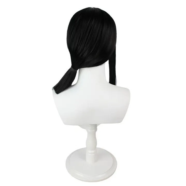 Perruque droite noire à une face, 1 pièce, pour cosplay Anime Chainsaw Man, comme Kobeni Higashiyama