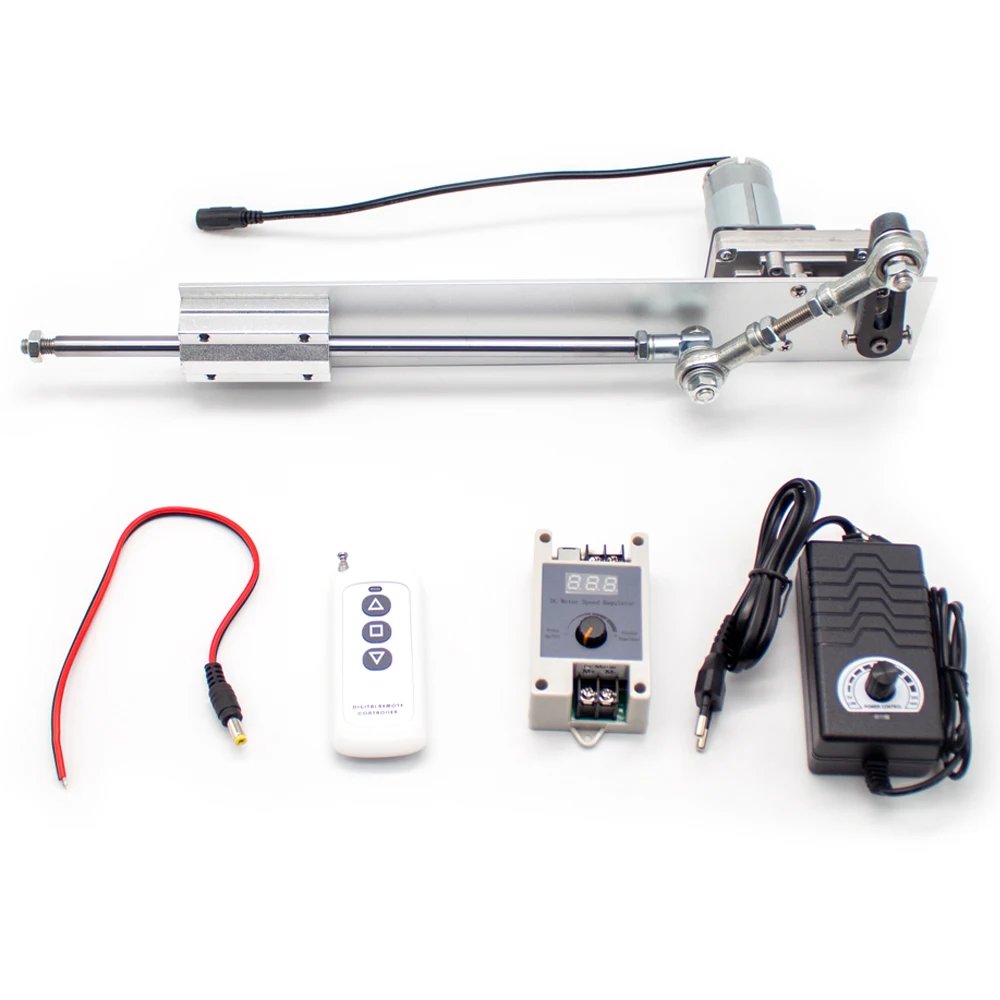 

Reciprocating Cycle Linear Actuator DC 24V Telescopic Motor Remote Control Stroke 30-150MM Speed 2-120RPM