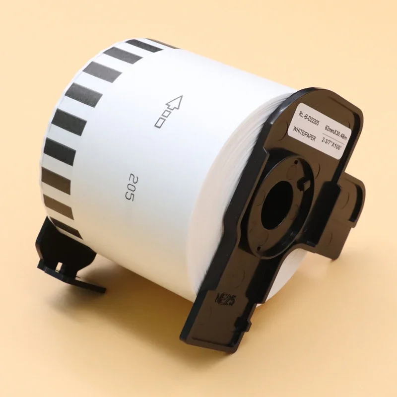 4 Rolls DK-44205 Label 62mm*30.48m Thermal Paper Continuous Compatible for Brother QL-700/800/560/500/810/820 Label Printer