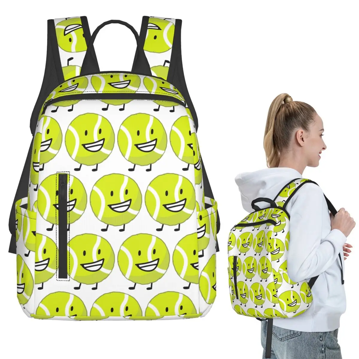 

Bfb Tennis Ball Backpack Student BookBag Kids School Bag Laptop Shoulder Bags Boys Girls