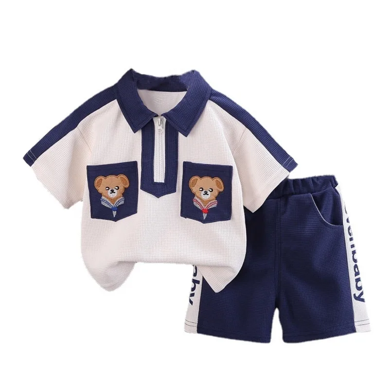 New Summer Baby Boys Clothes Suit Children Fashion T-Shirt Shorts 2Pcs/Set Kids Outfits Toddler Casual Costume Infant Tracksuits