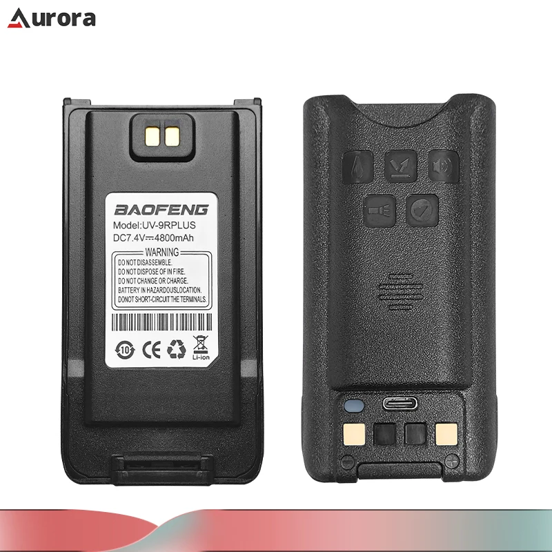 Baofeng UV-9R Pro Li-ion Battery 2800/4800mAh UV-9R Plus Enlarge Li-ion Batteries Type-C Charging BL-9 GMRS-9R Radio Replacement