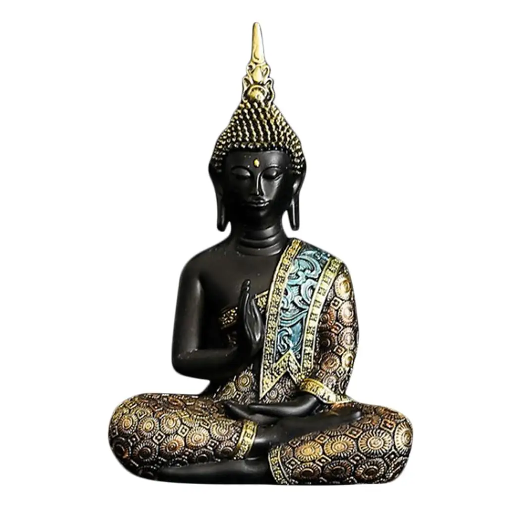 Buddhism Buddha Feng Shui Statue Sculpture Handmade Figurine Home Desktop Office Decor Car Dashboard Shop Window Ornament