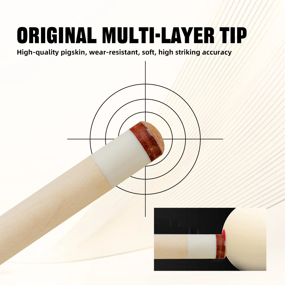 コンレンプールキューシャフト、先端12.5mm、無垢材テクノロジーシャフト、3/8x8ピンジョイント、長さ74cm、ビリヤード