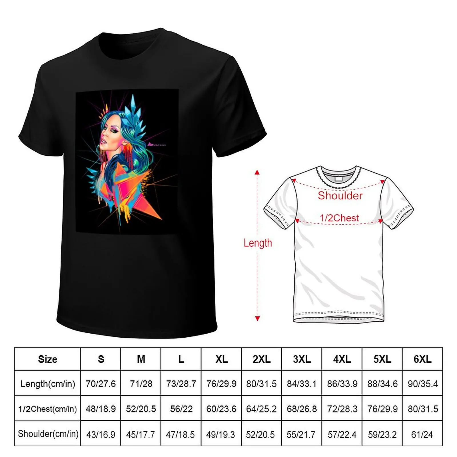 Kylie Minogue Neon Goddess T-Shirt Comfortable Basic Crew Neck Tee