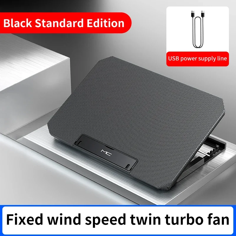 Q100 17inch Gaming Laptop Cooler Fan Led Screen Two USB Port 2600RPM Laptop Cooling Pad Notebook Stand For Laptop fan cooler