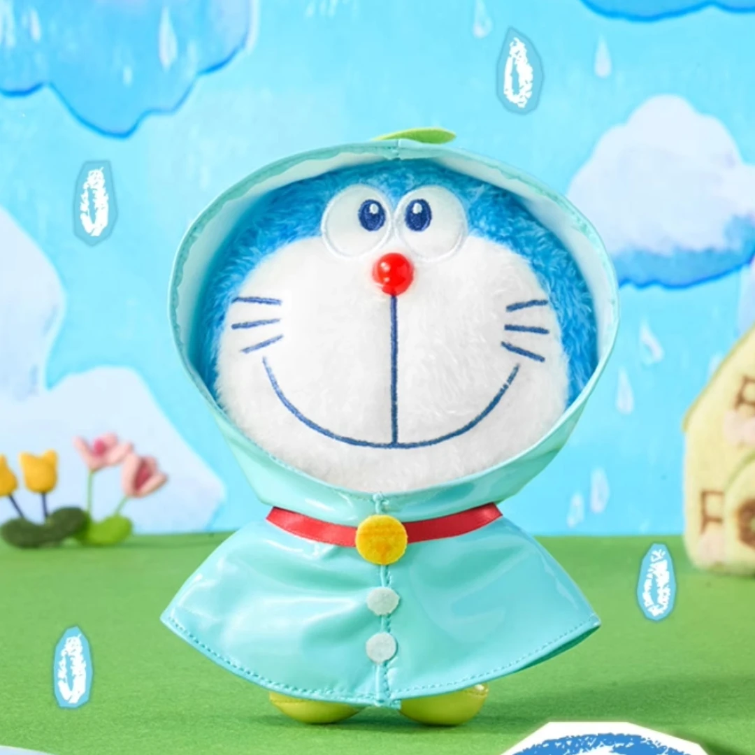 Caja ciega de felpa oficial Doraemon-Mini llavero con personajes aleatorios lindo Anime Plushie mochila y decoración del coche regalo nostálgico