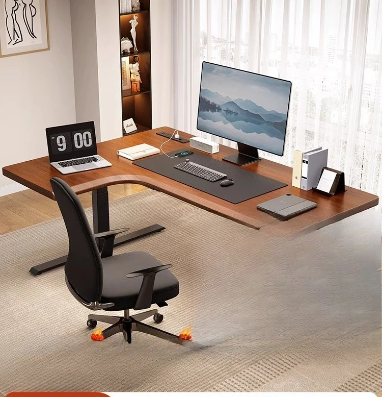

Corner Solid Wood Lifting Desk Home Study Table Desk Workbench E-sports Table Electric Lifting Table Computer Desk