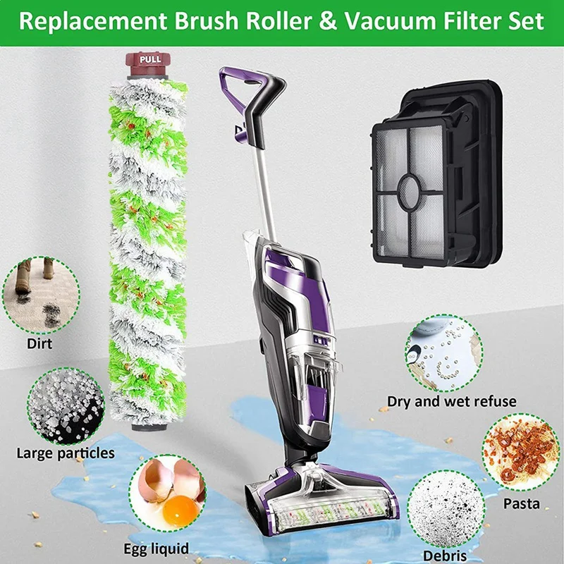 Replacement Roller Brush Hepa Filter For Bissell 1866 1868 1926 1785 Vacuum Cleaner Accessories Part 1613568&1608684