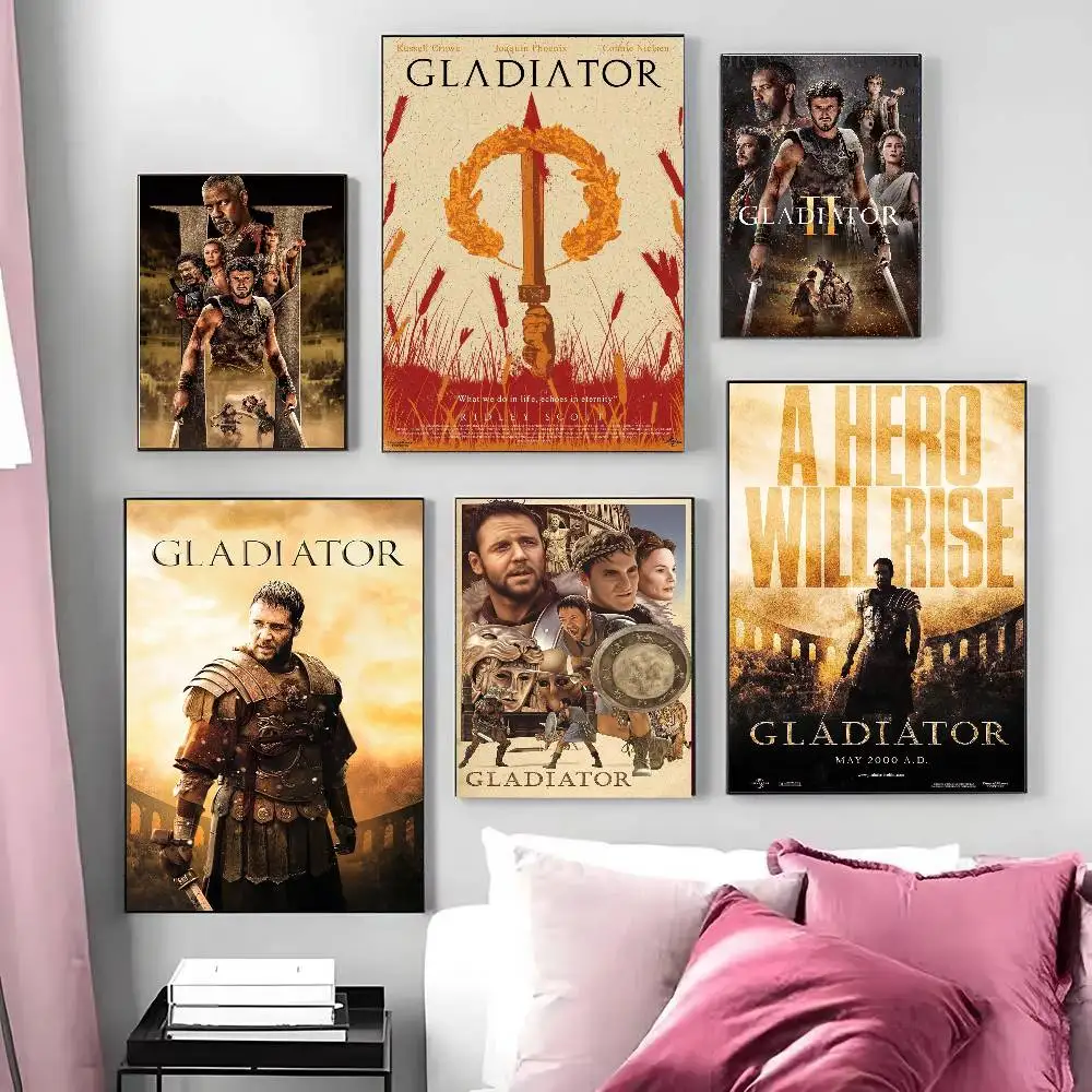 Ancient Rome Movie G-Gladiator Poster Posters Decorative Paintings Study Bedroom Bar Background Wall Murals Gifts