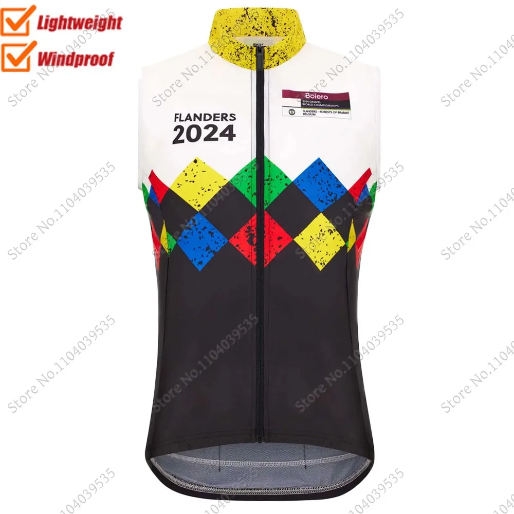 2024 Flanders Wind Vest Cycling Jersey Sleeveless Windproof Lightweight Portugal MTB Ropa Maillot