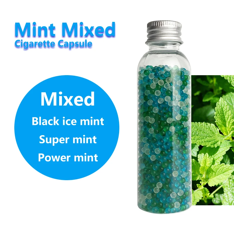 2000pcs Cigarette Capsule Mixed Fruit Flavor Menthol Mint Beads Explosion Cigarette Pops Crush Ball Smoking Accessories