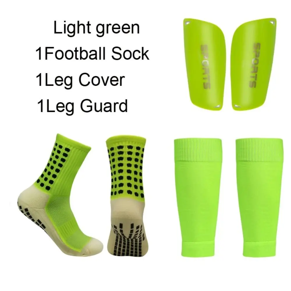 3 unids/set espinilleras de fútbol ligeras duraderas protectoras para piernas espinilleras de fútbol cubierta de pierna cómodas calcetines tobilleros de fútbol