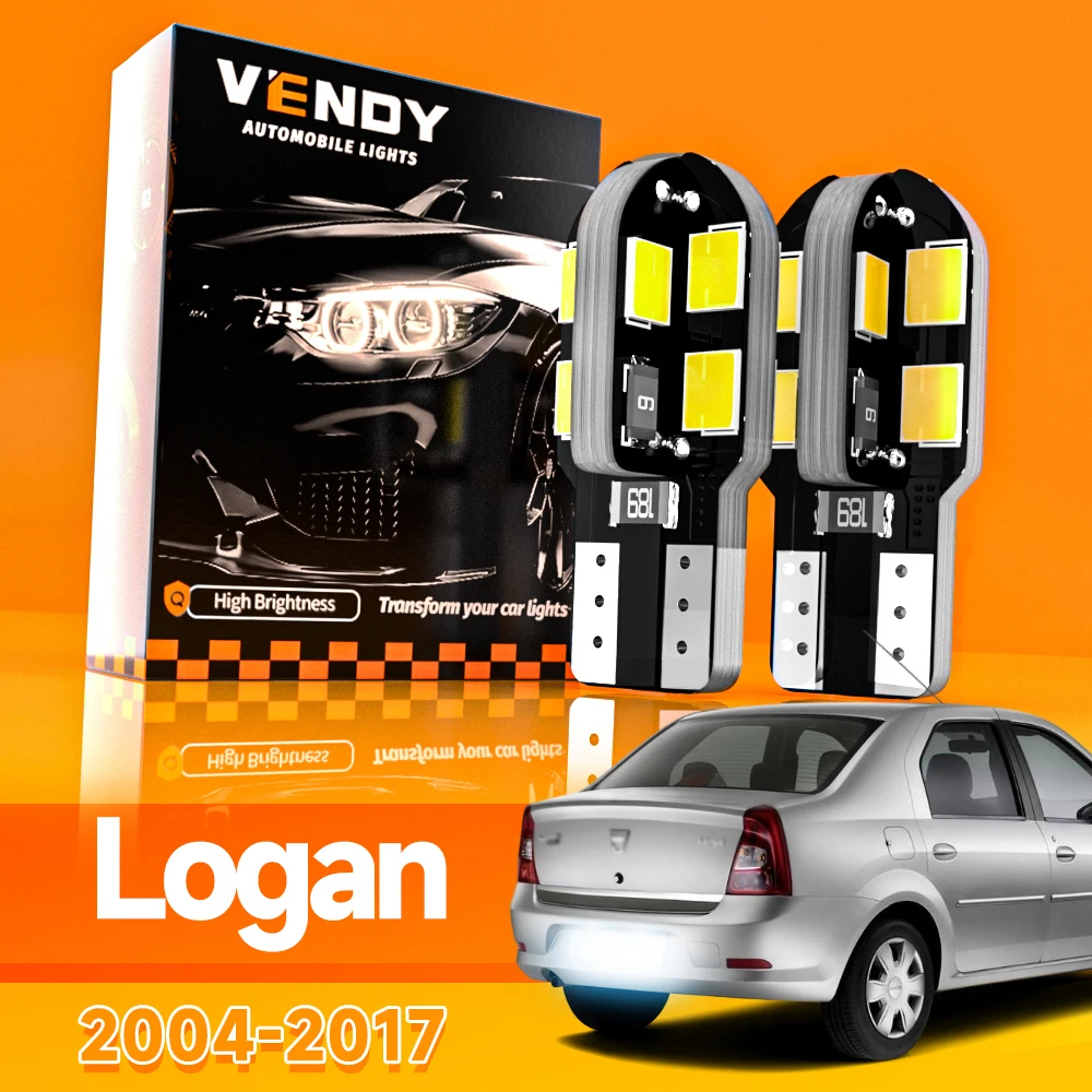 2 uds para Dacia Logan 2004-2017 luz LED de matrícula 2006 2007 2008 2009 2010 2011 2012 2013 2014 2015 2016 accesorios Canbus
