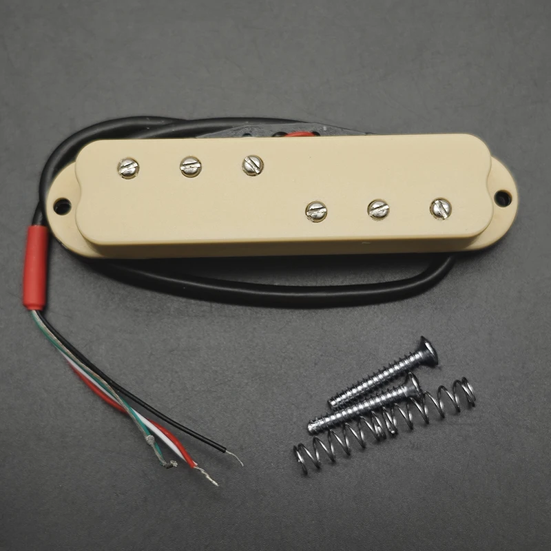 St mini humbucker 3 + 3 pólo ajustável peça única bobina captador tamanho 9k 4 condutos bobina de saída divisão captador multi cor