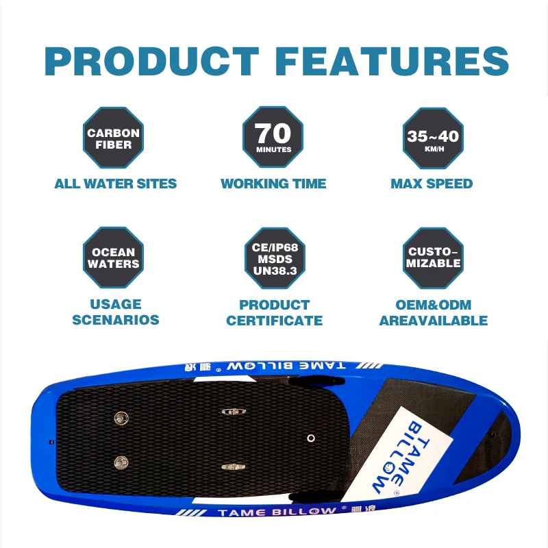Wireless Remote Control Carbon Electric Efoil Hydrofoil Surfboard for Water Sports