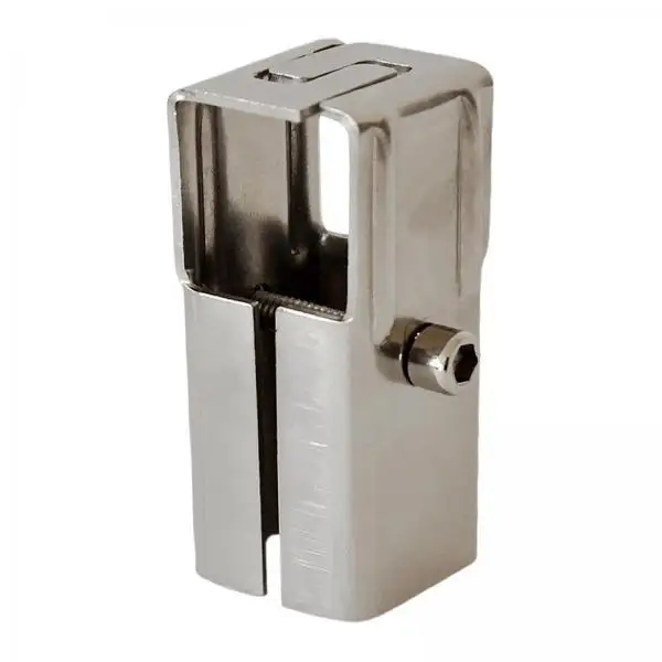Square Tube Clamp Connector 25mm Inner 2 Ways Fitting with Bolts for Storage Racks Clothing Stands
