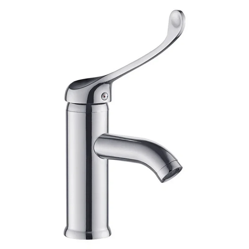 Hot and Cold Basin Faucet for Restaurant and Hospital Use with Extended Handle Elbow Open Faucet xxx