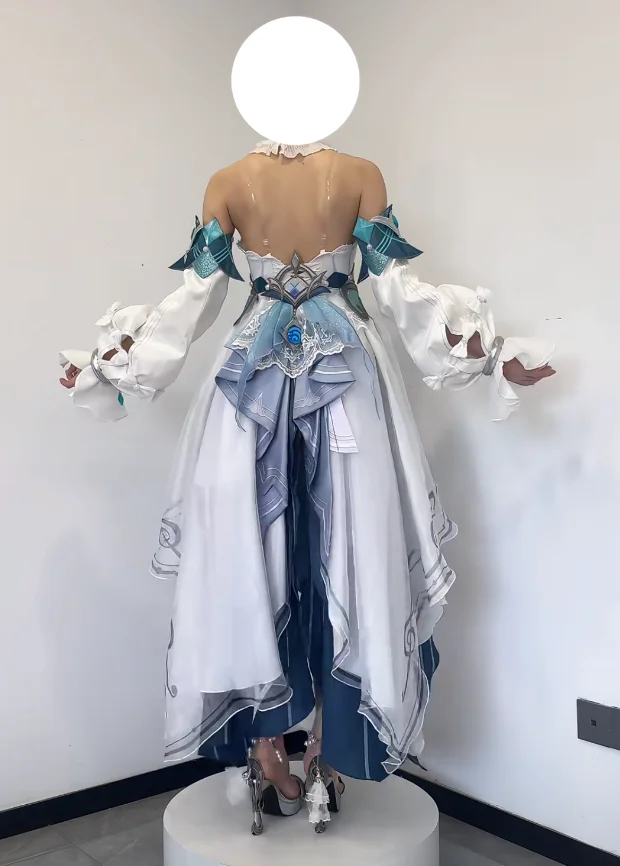 Vodyanitsa Kleid Spiel Genshin Impact Cosplay Kostüm Snezhnaya Version Hochwertiges Cosplay-Kleid Zubehör Komplettset