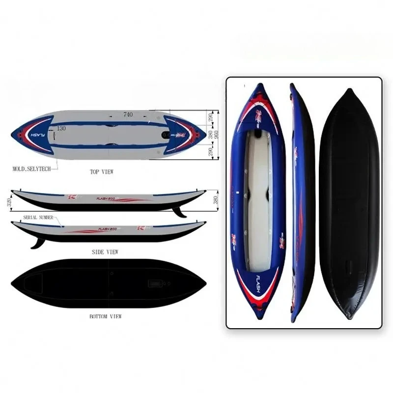 

л # надувной каяк, 2-местный каяк с педалью, каяк для морской рыбалки, каноэ на продажу