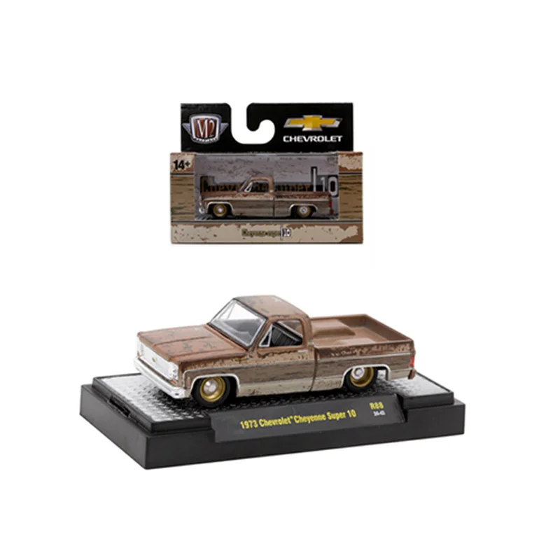 

M2 Machines 1:64 1973 Chevrolet Cheyenne Super 10, коллекция автомобильных моделей из сплава, украшение, совершенно новая посылка