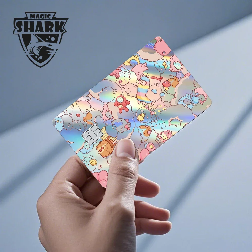 Magic Shark Evil FBI Holographic Laser Shinny Money Credit Bank Debit Film Skin Sticker Cover Kein Verblassen – Detail 3