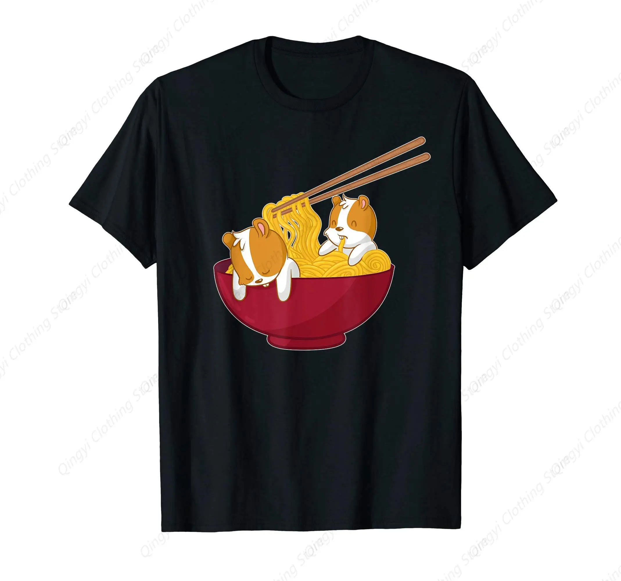 

Kawaii Anime Japanese Ramen Noodles Hamster Gift T-Shirt