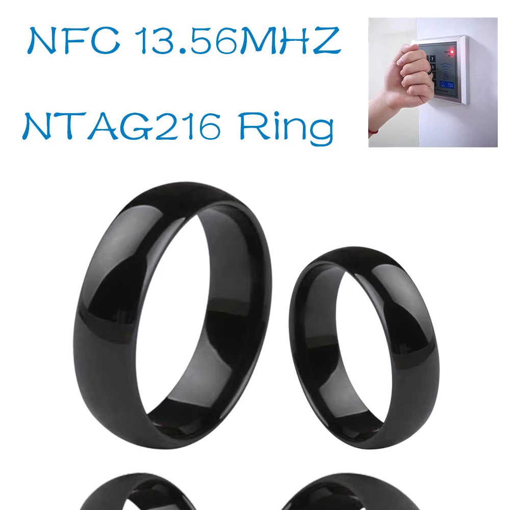 Ntag216 Smart Chip NFC Ring 13.56MHZ  Ring Rewritable Tag RFID Badge Iso14443 Token Clone for Amiibo Game Business Card