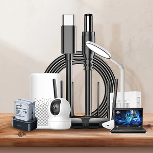 Kablosuz Yönlendiriciye Giden güç kablosu, Dizüstü bilgisayarlar, LED Şerit, dahili hoparlör, Kamera, CCTV, DC-to-Type-C PD USB, 9V, 12V, 15V, 20V güç kaynağı, 5,5x2,1 mm, yani 2,5 Kablo üzerinde 6 büyük satış, güç kaynağı 12v dc-no. 3