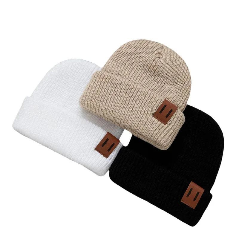 

3pcs Autumn Winter Warm Knitted Hats Kids Knit Beanie Hat Solid Color Children Hat For Boys Girls Accessories